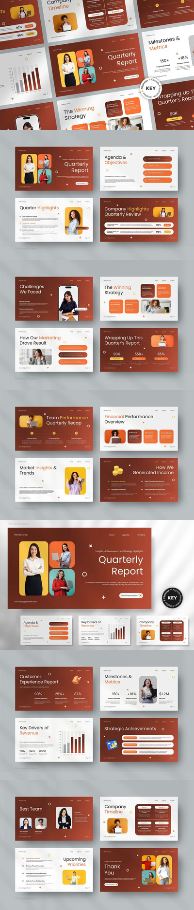 Brown Orange 现代商业季度报告 169