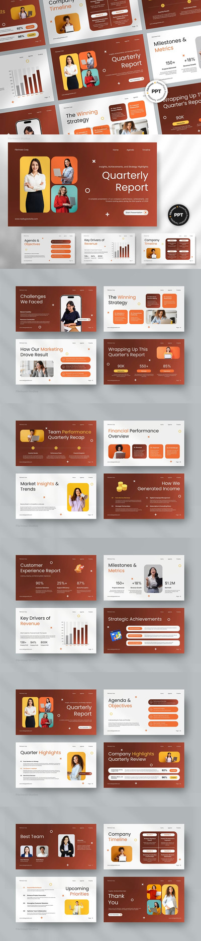 Brown Orange 现代商业季度报告 169