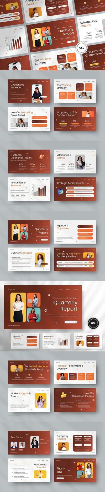 Brown Orange 现代商业季度报告 169