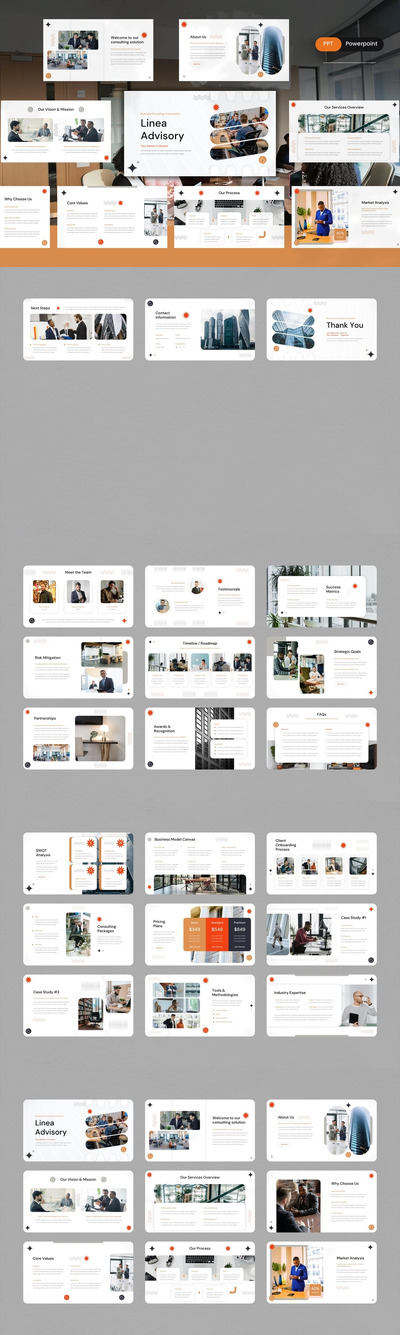Linea 商业咨询公司 PowerPoint 演示文稿