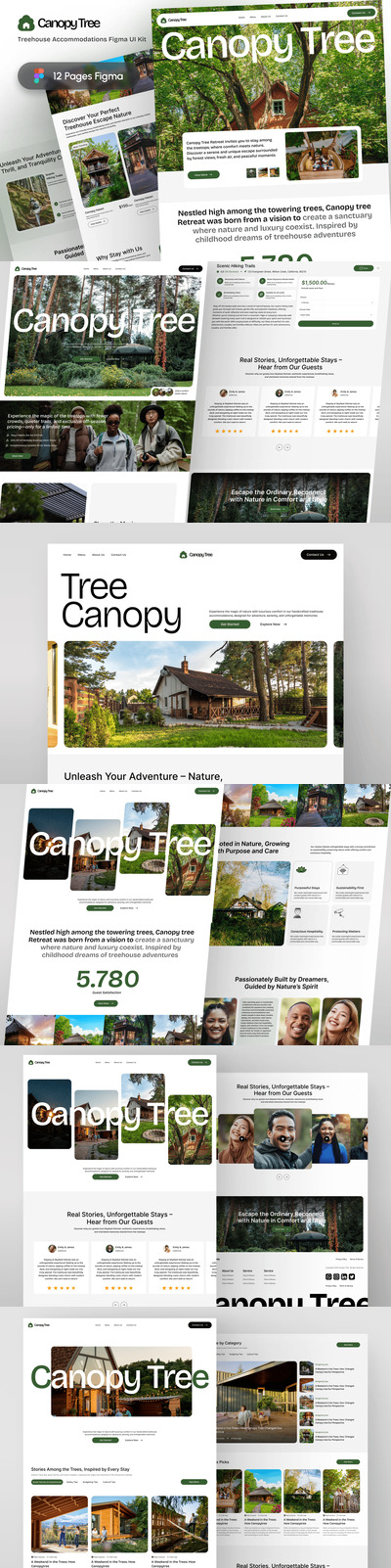 Canopy Tree – Treehouse Stay Figma UI Kit