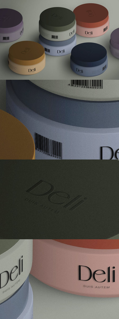 等距化妆品罐模型