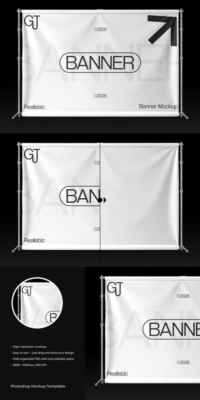 舞台背景横幅模型