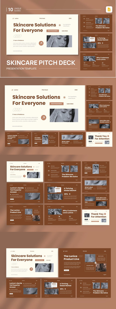 护肤品推介演示文稿（谷歌幻灯片）