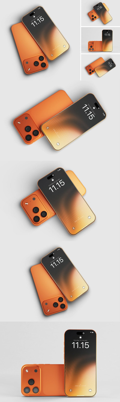 iPhone 17 Pro 的逼真手机模型