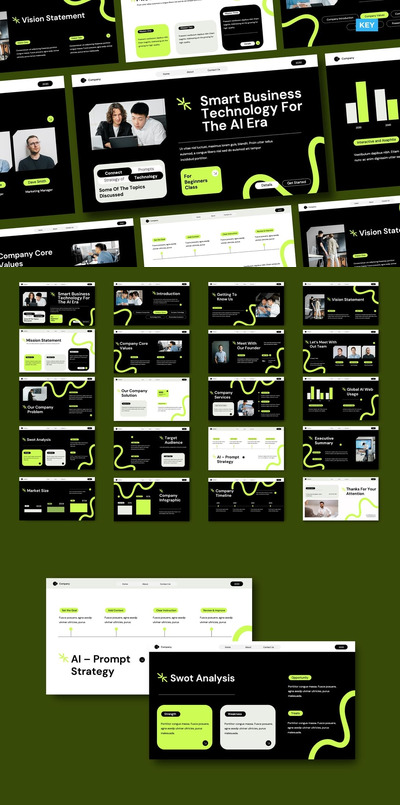 黑绿创意科技推介演示文稿 KEY 011