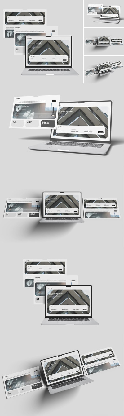 笔记本电脑屏幕网站模型