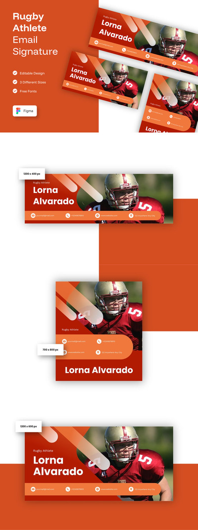 橄榄球运动员电子邮件签名