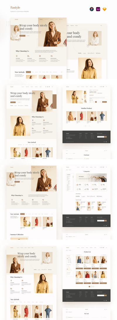 Fastyle – 简约时尚电商网站用户界面