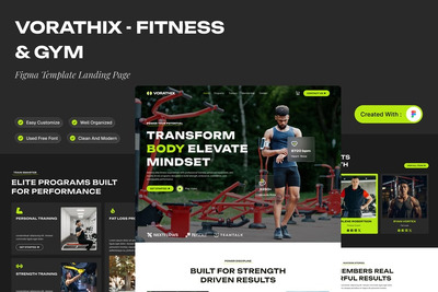 Vorathix – 健身与健身房着陆页