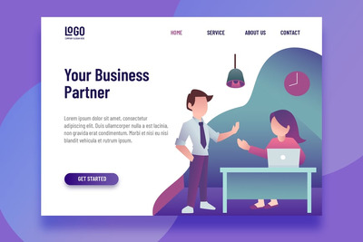 商业伙伴 – 着陆页