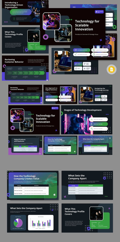 Dark Technology Services 演示文稿 – GSlides