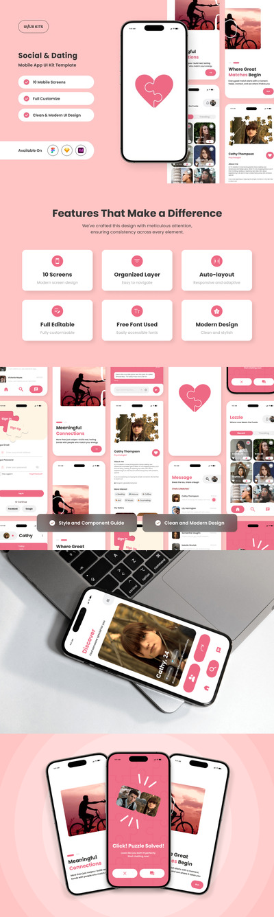 Lozzle – 极简时尚的约会应用界面