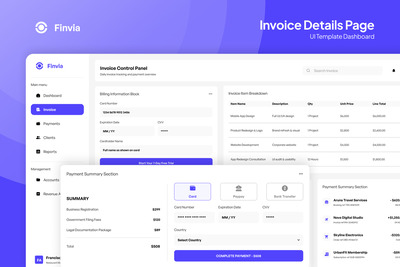 Finvia – 发票详情页面