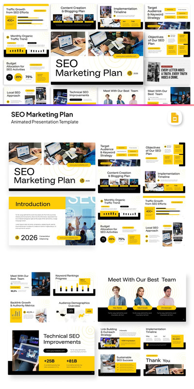 SEO营销计划（谷歌幻灯片）