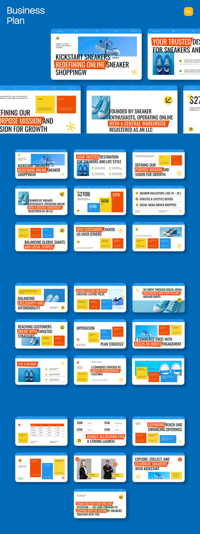 Blue Creative Sneakers 商业计划书 GSL 002