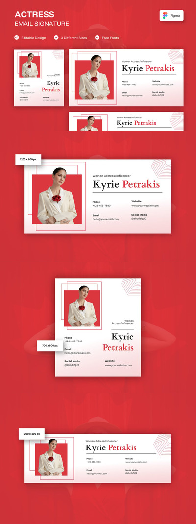 女演员电子邮件签名