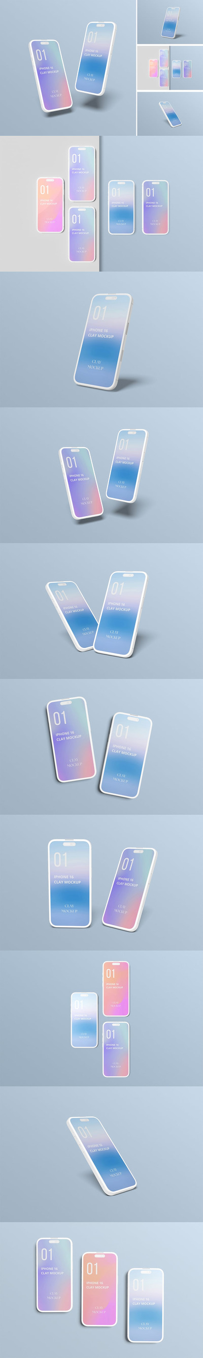 高质量 iPhone 16 粘土模型