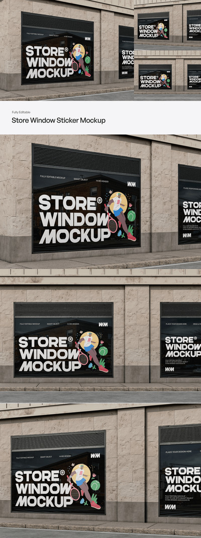 店面橱窗广告模型