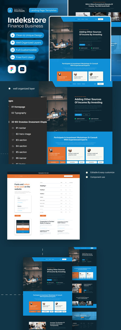 Indeskstore-投资登陆页面网站