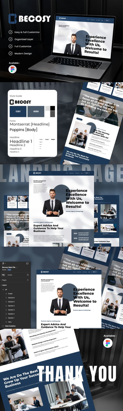 Becosy – 商业机构着陆页