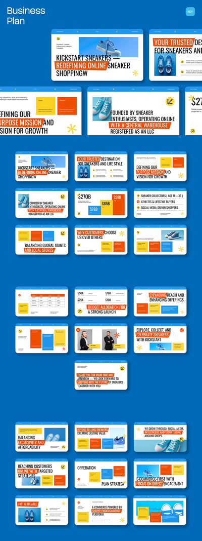 Blue Creative Sneakers 商业计划书 KEY 002