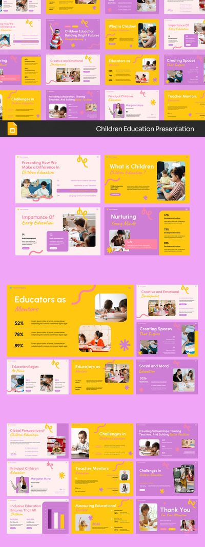 儿童教育谷歌幻灯片