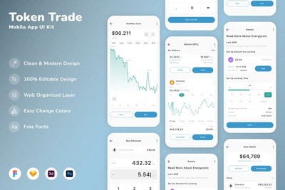 代币交易移动应用 UI 套件