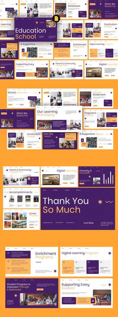 教育学校谷歌幻灯片