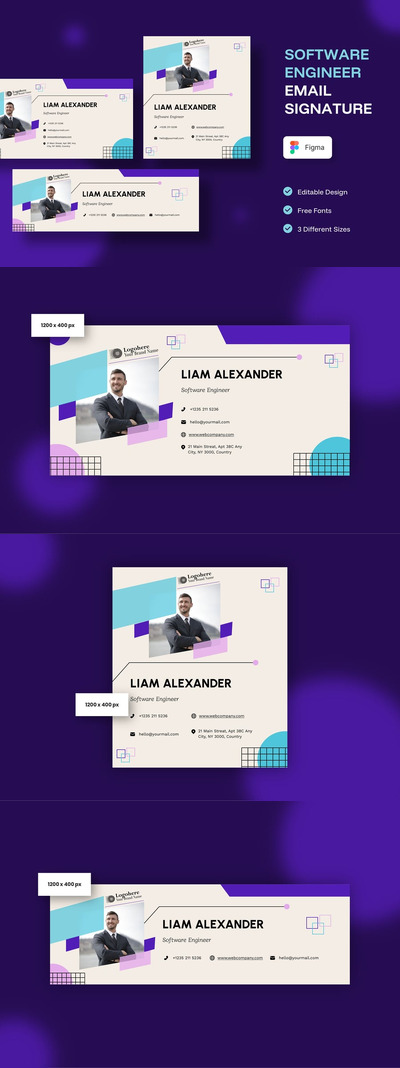 软件工程师电子邮件签名