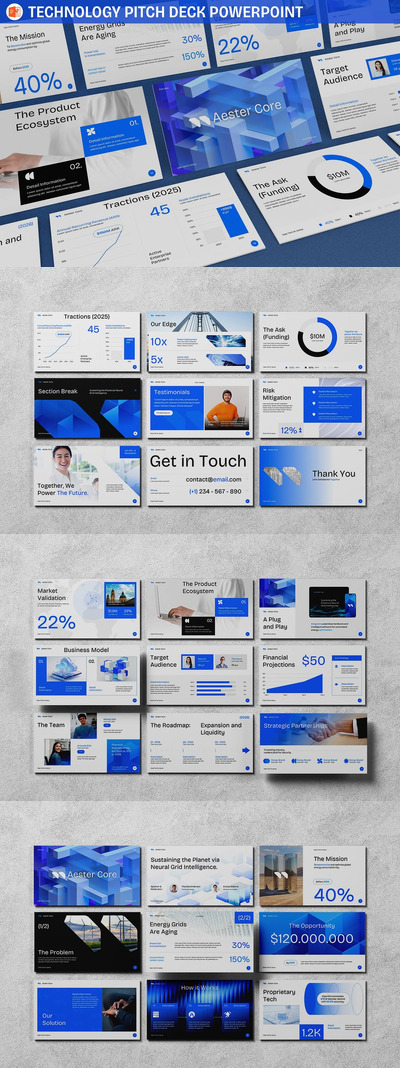 蓝色科技公司宣传册PPT