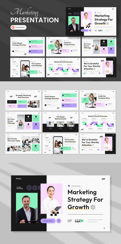 市场营销策略与增长计划 PowerPoint