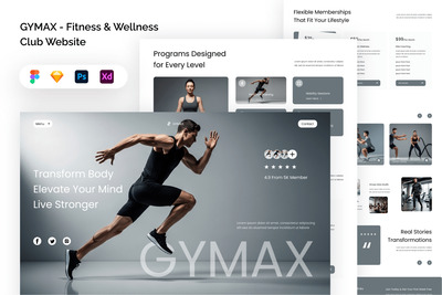 GYMAX – 健身与健康俱乐部网站