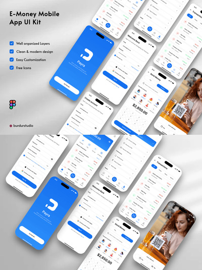电子货币移动应用用户界面套件
