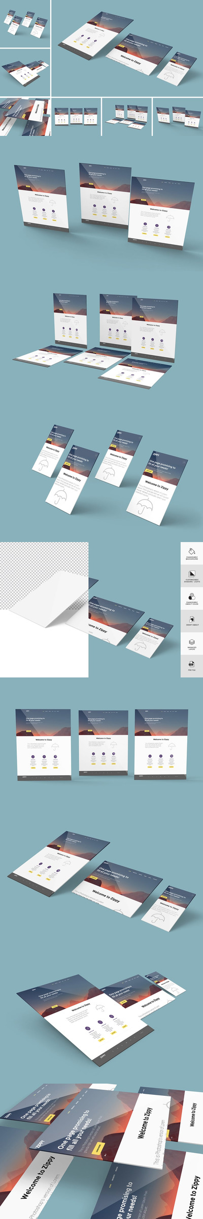 高质量网站页面模型，适用于网页