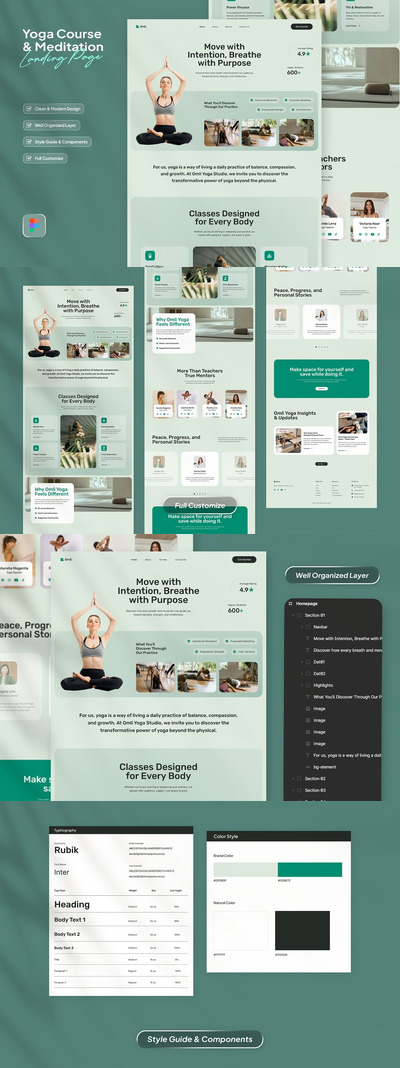 瑜伽课程页面 – Omli