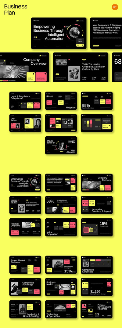 黑黄红科技商业计划书PPT 010