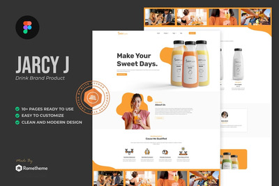 Jarsy Juice – 饮品品牌 Figma 模板