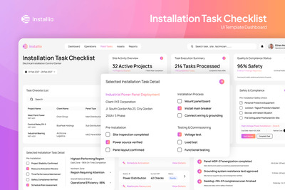 Installio – 安装任务清单仪表盘