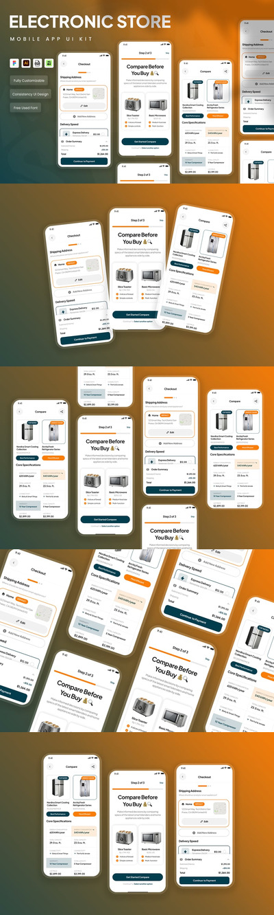 电子商店移动应用 UI 套件