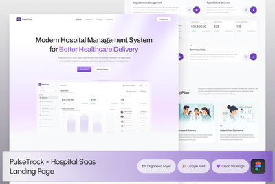 PulseTrack – 医院 SaaS 登录页面