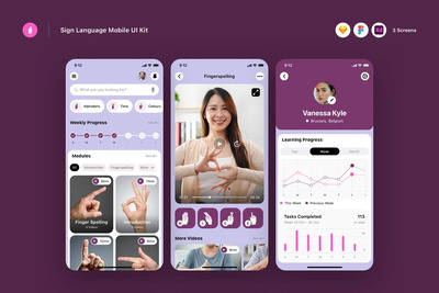 手语移动 UI 套件