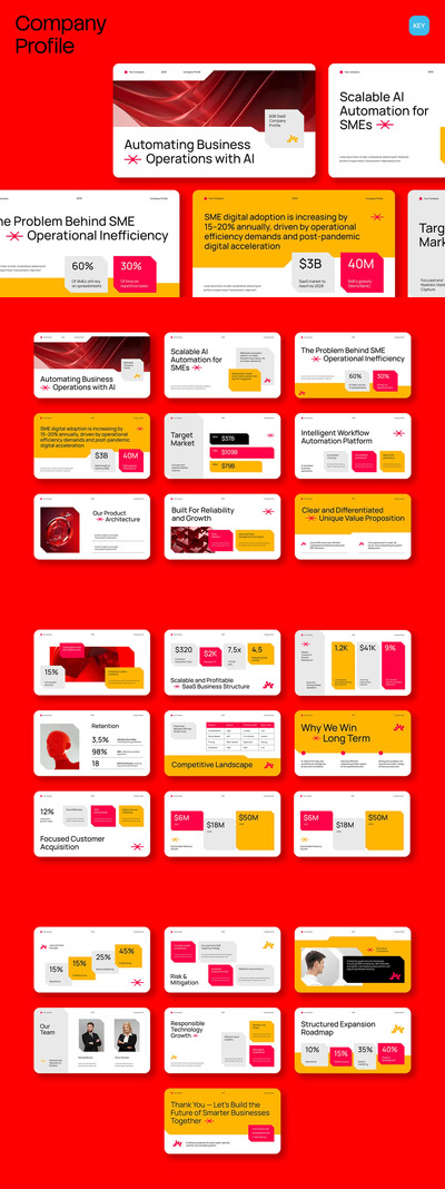 橙色现代科技公司简介 KEY 002