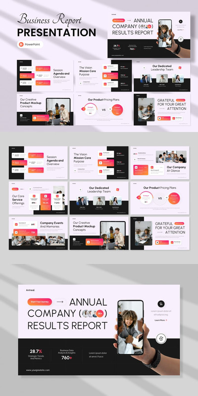 年度业务报告 PowerPoint