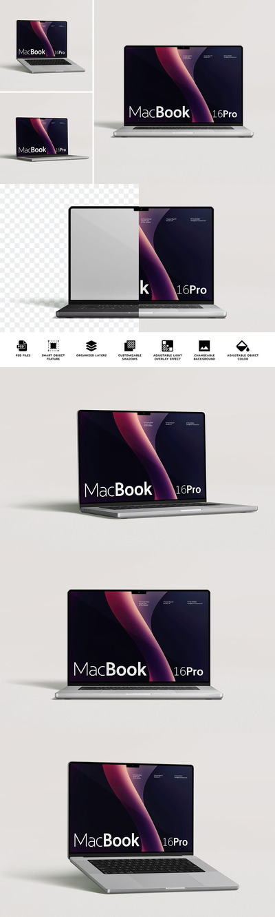 适用于 Macbook 的高质量逼真笔记本电脑模型