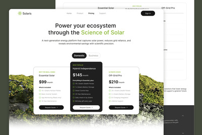 Greentech 定价页面