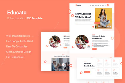 Educato – 教育 PSD 模板
