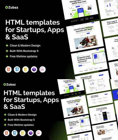 Zubaz – 初创公司和 SaaS Html 模板