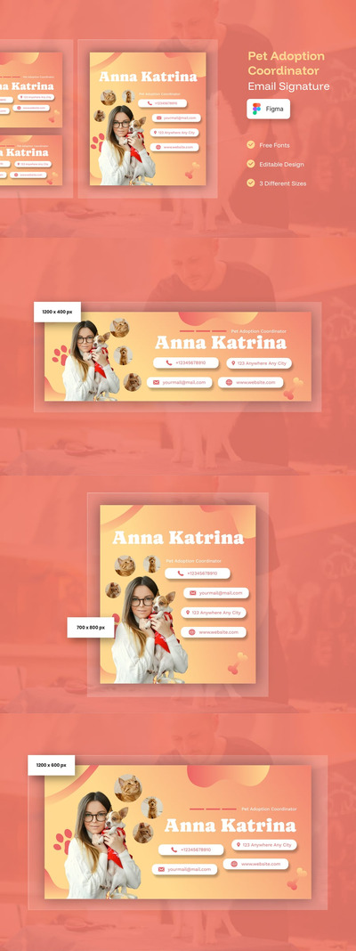 宠物领养协调员电子邮件签名