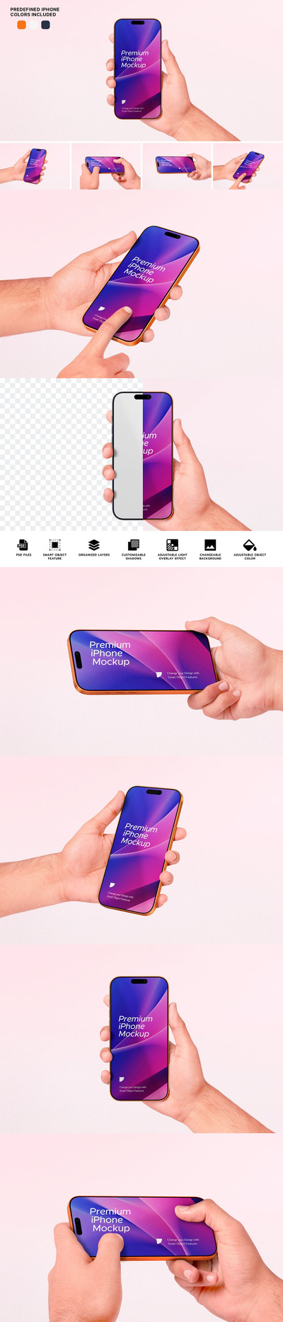 适用于 iPhone 17 的高质量逼真手机模型